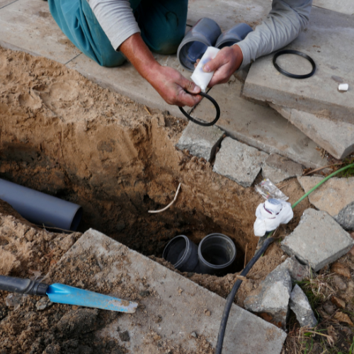 Edison NJ Plumbing - Technician using advanced equipment for sewer line replacement